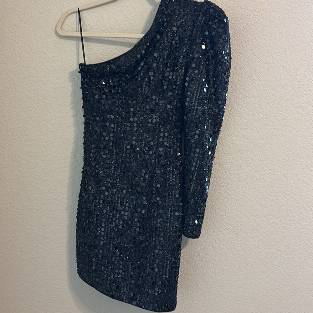 NWT NBD Sequin Dress Sz XXS in Black Mini Dress - Picture 6 of 12